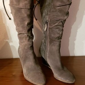 Franco Sarto Gray Suede Boots